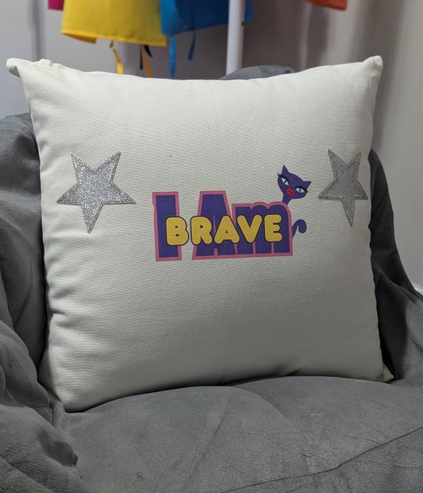 I Am Brave Throw Pillow