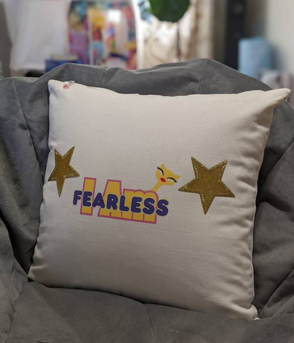 I Am Fearless Throw Pillow